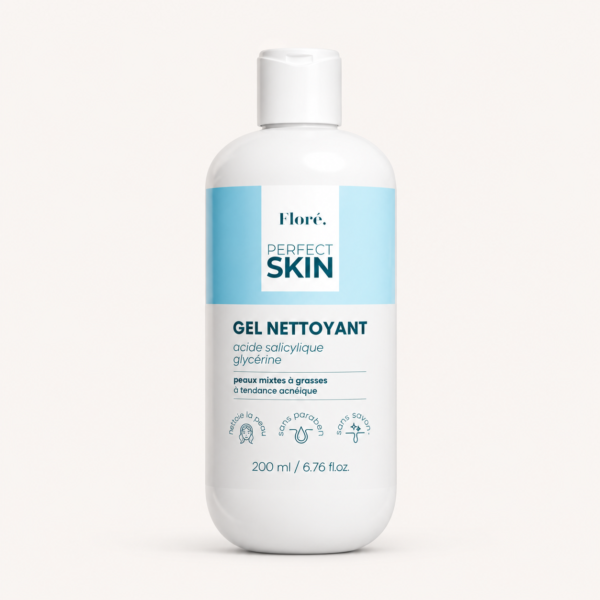 FLORÉ PERFECT SKIN - GEL NETOYANT ACIDE SALICYLIQUE GLYCÉRINE