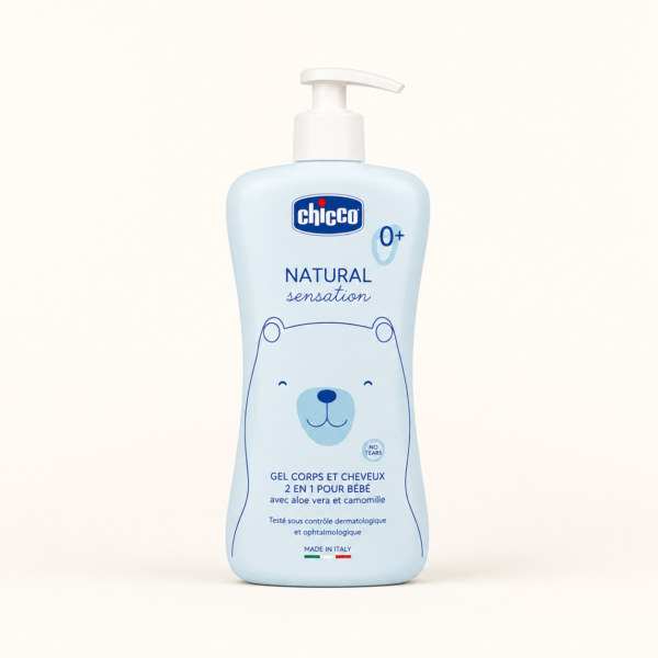 CHICCO - NATURAL SENSATION GEL CORPS ET CHEVEUX POUR BÉBÉ